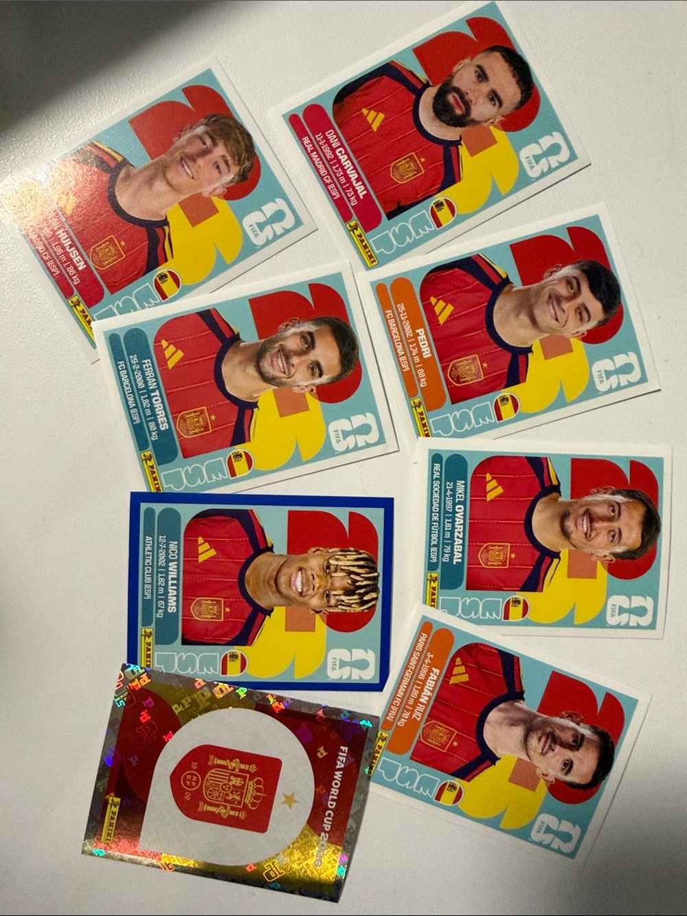 Panini World Cup 2026 Team Spain Stickers Lot Of 8
